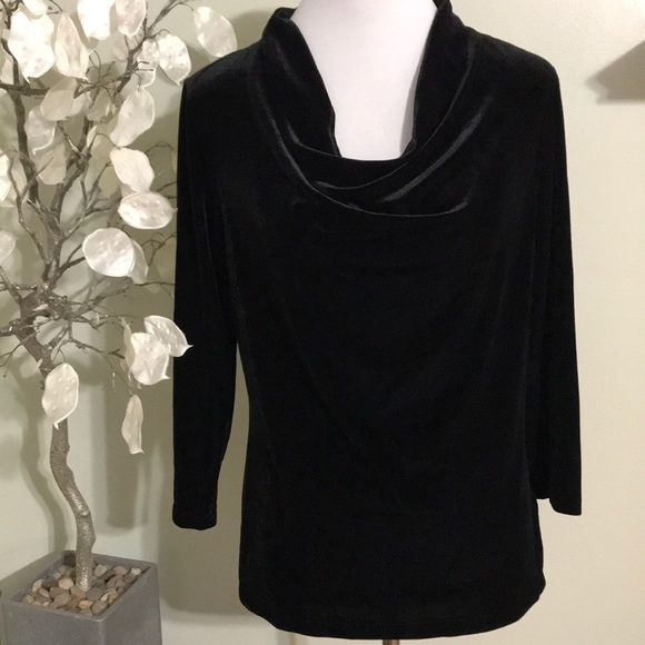 LAND’S END VELVET LONG SLEEVE TOP